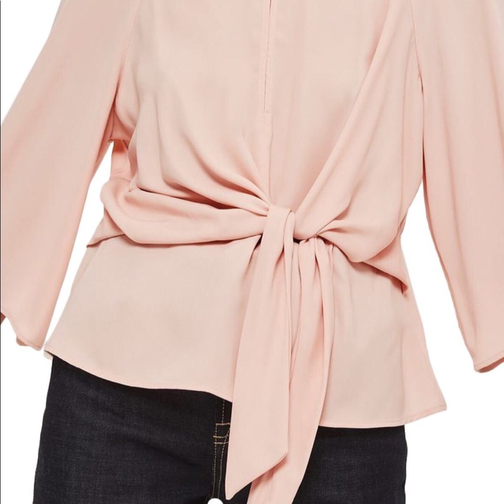 Topshop Slouchy Knot Front Blouse
